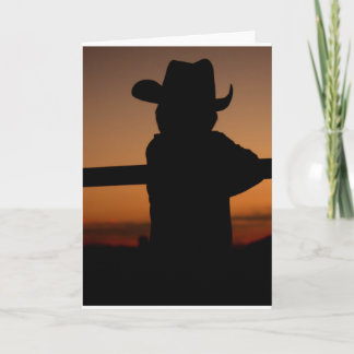 Carte Notecard 'Lil Cowboy Silhouette Sunset
