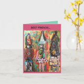 CARTE NOTECARD- MEILLEURS AMIS… (Fleur jaune)