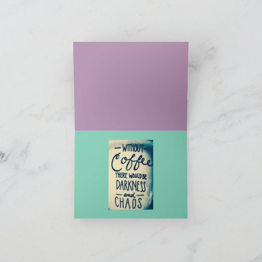 CARTE NOTECARD-WHAT VOUS APPELEZ UN MATIN SANS (Intérieur)