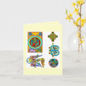 Carte Notes celtiques (Fleur jaune)