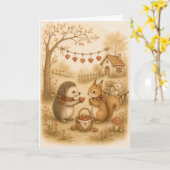 Carte Notes d'amour de la forêt (Fleur jaune)