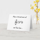 CARTE NOTES DE MUSIQUE ENVOYANT DE L'AMOUR POUR VOTRE AN (Fleur jaune)