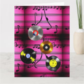 Carte Notes de musique et disques (Devant)