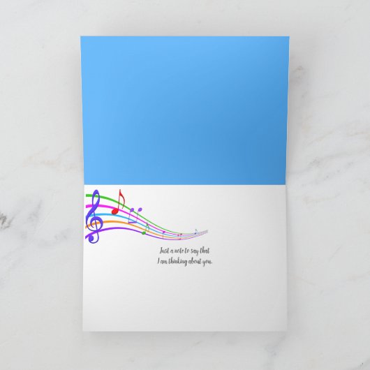 Carte Notes de musique Just A Note (Intérieur)