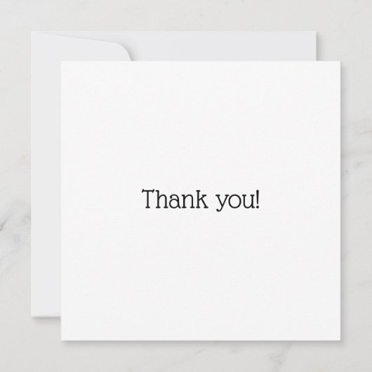 Carte Notes de remerciements (Dos)