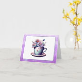 Carte Notes de remerciements | Jolie Teacup Vintage (Fleur jaune)