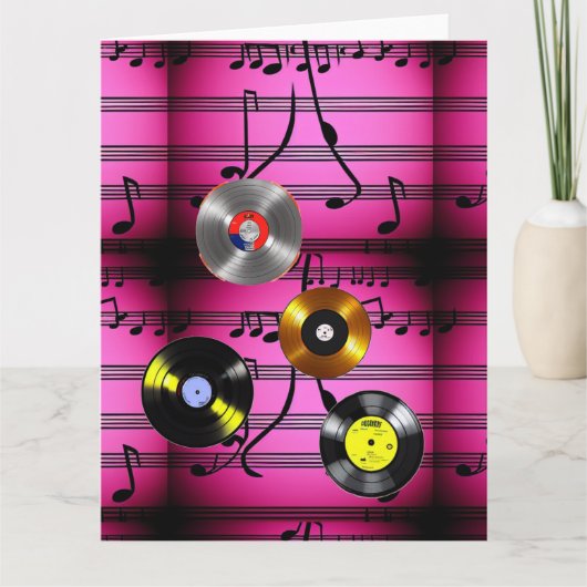 Carte Notes et disques de musique (Devant)