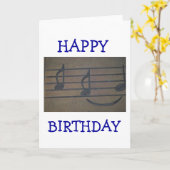 Carte notes musicales (Fleur jaune)