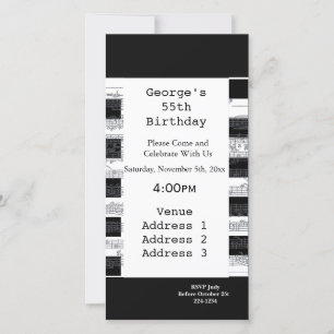 Carte Notes musicales Anniversaire