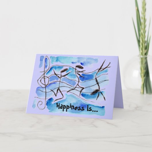 Carte Notes Musicales Le Bonheur Est La Vie Réglée À La (Devant)