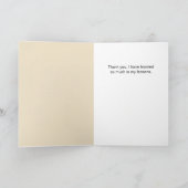 Carte Notes musicales Message de l'enseignant Merci (Intérieur)