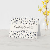 Carte Notes musicales mignonnes Diplôme Motif (Fleur jaune)