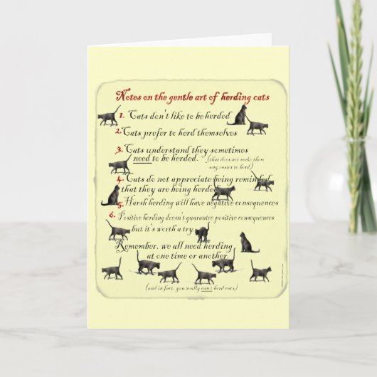 Carte Notes sur l'art doux de l'élevage de chats (Devant)