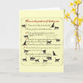 Carte Notes sur l'art doux de l'élevage de chats (Fleur jaune)