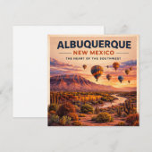Carte Notes sur les ballons d'Albuquerque du Sud-Ouest (Devant / Derrière)