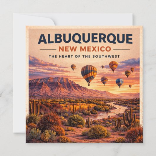 Carte Notes sur les ballons d'Albuquerque du Sud-Ouest (Devant)