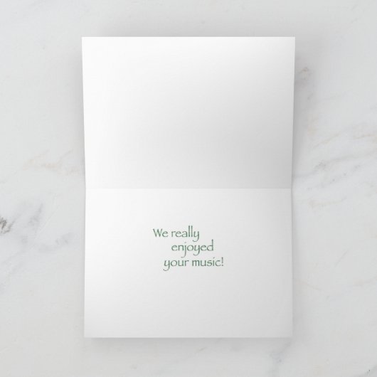 Carte Notes vertes, bien fait (Intérieur)