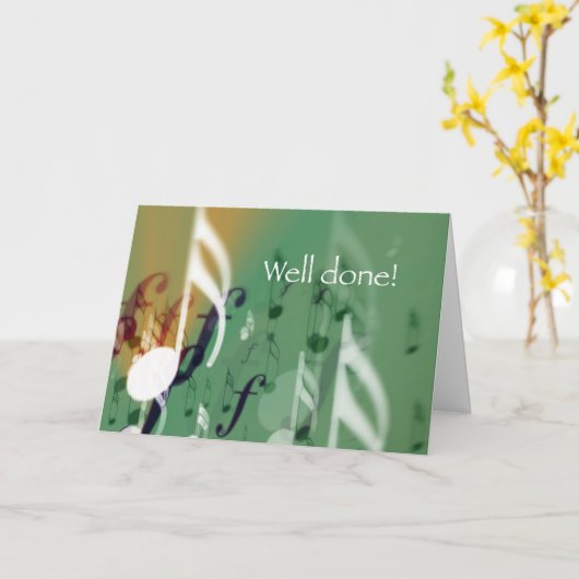 Carte Notes vertes, bien fait (Fleur jaune)