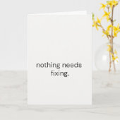 Carte Nothing Needs Fixing – Thoughtful Support Card (Fleur jaune)