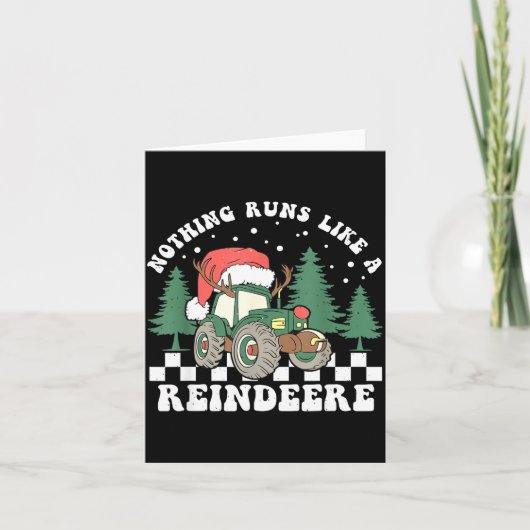 Carte Nothing Runs Like A Reindeer Funny Christmas Famil (Devant)