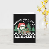 Carte Nothing Runs Like A Reindeer Funny Christmas Famil (Fleur jaune)