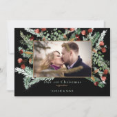 Carte Notre 1er Noël Ensemble Photo Noir (Devant)