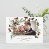 Carte Notre 1er Noël Ensemble Photo Paix Joie & Amour (Debout devant)