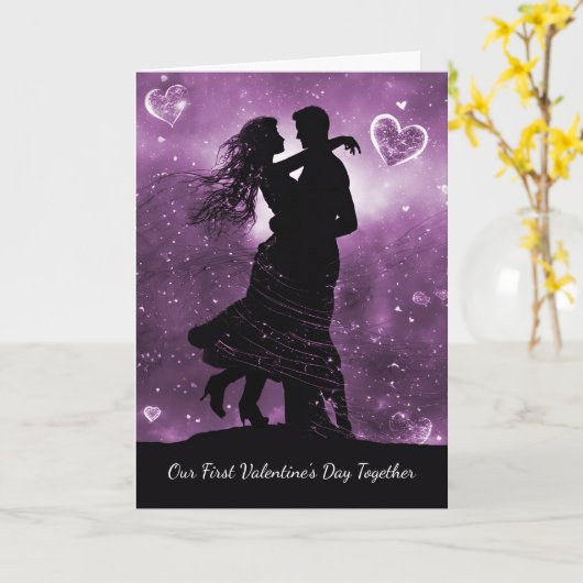 Carte Notre 1ère Saint Valentin Ensemble Mignons (Fleur jaune)