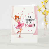 Carte Notre Amitié Sur Pointe (Fleur jaune)