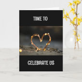 CARTE *NOTRE ANNIVERSAIRE* CÉLÉBRE "NOUS" (Fleur jaune)