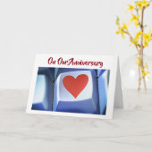 CARTE **NOTRE ANNIVERSAIRE** CÉLÉBRONS-NOUS **** (Fleur jaune)