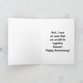 CARTE NOTRE ANNIVERSAIRE "DÈS MAINTENANT NOUS SERIONS EN (Intérieur)