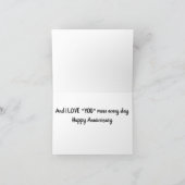 CARTE **NOTRE ANNIVERSAIRE** J'AIME "NOUS" & "VOUS PLUS" (Intérieur)