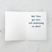 CARTE **NOTRE ANNIVERSAIRE** JE T'AIME "PLUS QUE DES CHA (Intérieur)