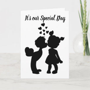 CARTE ***NOTRE ANNIVERSAIRE*** KISS SUR VOTRE POITRINE E