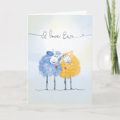 Carte Notre Anniversaire Mariage Deux Mignons Mains Dess (Devant)