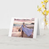 CARTE **NOTRE ANNIVERSAIRE** OH QUEL "JOUR BEAU" (Fleur jaune)