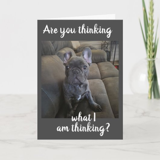 CARTE "NOTRE ANNIVERSAIRE" QUE PENSEZ-VOUS QUE JE PENSE (Devant)