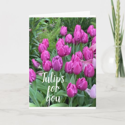 CARTE "NOTRE ANNIVERSAIRE" TULIPS/TOUT MON AMOUR POUR VO (Devant)