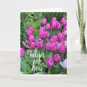 CARTE "NOTRE ANNIVERSAIRE" TULIPS/TOUT MON AMOUR POUR VO