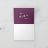 Carte Notre aventure commence calligraphie plum merci (Intérieur)