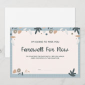 Carte Notre Boho Pastel Farewell Miss You Flat Card (Devant / Derrière)