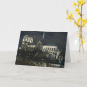 Carte Notre Dame at Night (Fleur jaune)