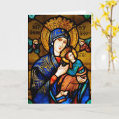 Carte notre dame d'aide perpétuelle (Fleur jaune)