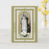 Carte Notre Dame de Fatima 100 ans (Fleur jaune)