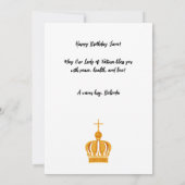 Carte Notre-Dame de Fatima Procession de bougies anniver (Dos)