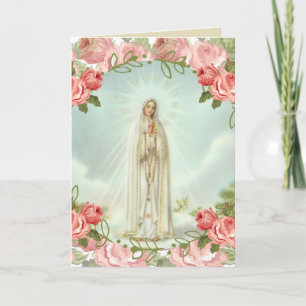 Carte Notre-Dame de Fatima Roses roses roses