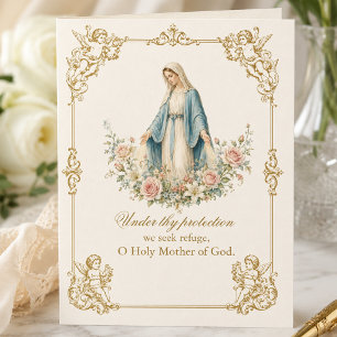 Carte Notre-Dame de Grâce, prière florale mariale cathol