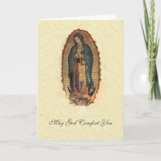 Carte Notre-Dame de Guadalupe Condoléances (Devant)