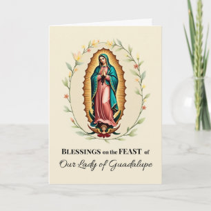 Carte Notre-Dame de Guadalupe Fête Bénédiction Marie